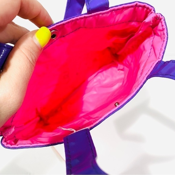 NWT Vintage 1991 Barbie Confetti Print Mattel Pyramid Mini Purse Handbag - Picture 4 of 4